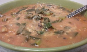 Spicy Collards and Black Eyed Pea Soup